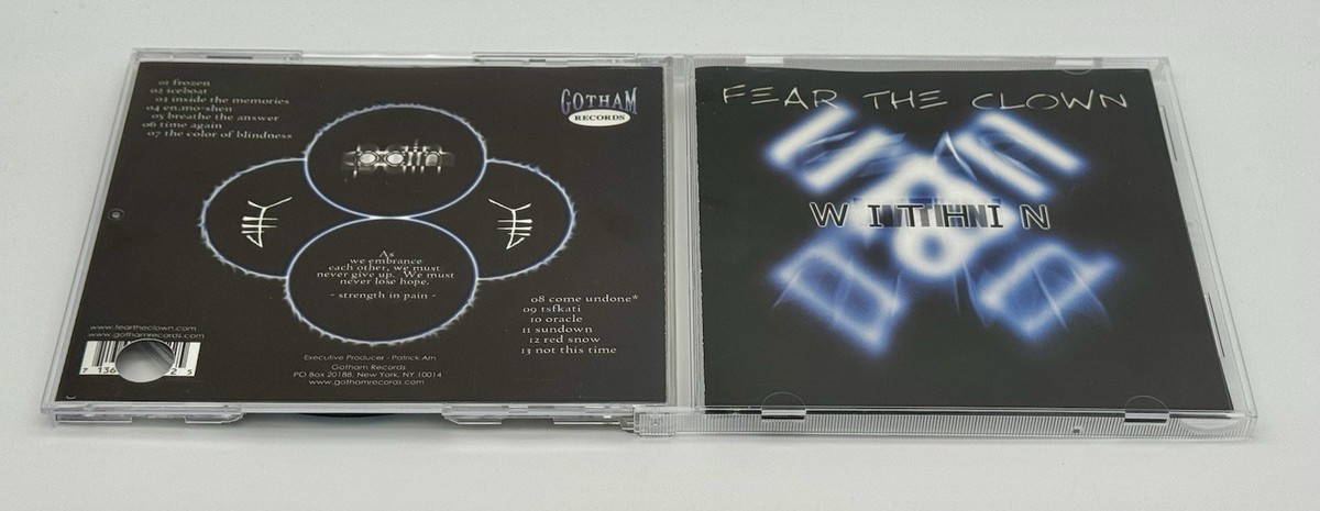 Fear the Clown Within CD 2001 Gotham Records OKC Nu Metal Band