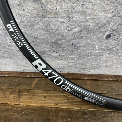 DT Swiss R470db 700c Rim 24h Disc Black Alloy Clincher 20-622 23C