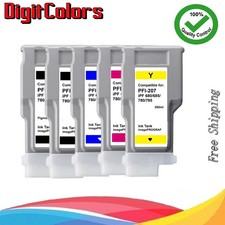 PFI-207 5 color set Ink Cartridge For Canon iPF680 IPF685 IPF780 IPF785 PFI207