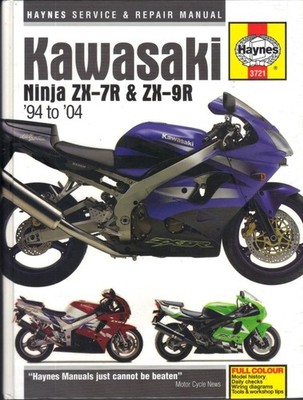 KAWASAKI ZX-7R,ZX-9R,ZX7R,ZX9R,NINJA,ZX750,ZX900,HAYNES HANDSCHALTUNG 1994-2004