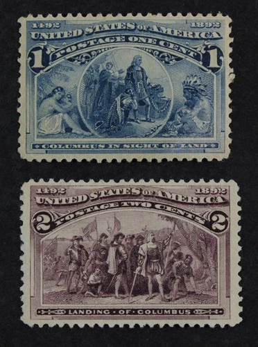 CKStamps: US Stamps Collection Scott#230 Columbian Unused Regum #231 NG