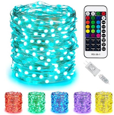 Minetom Color Changing Fairy String Lights - 33 ft 100 LED 33 FT, 16 Colors 