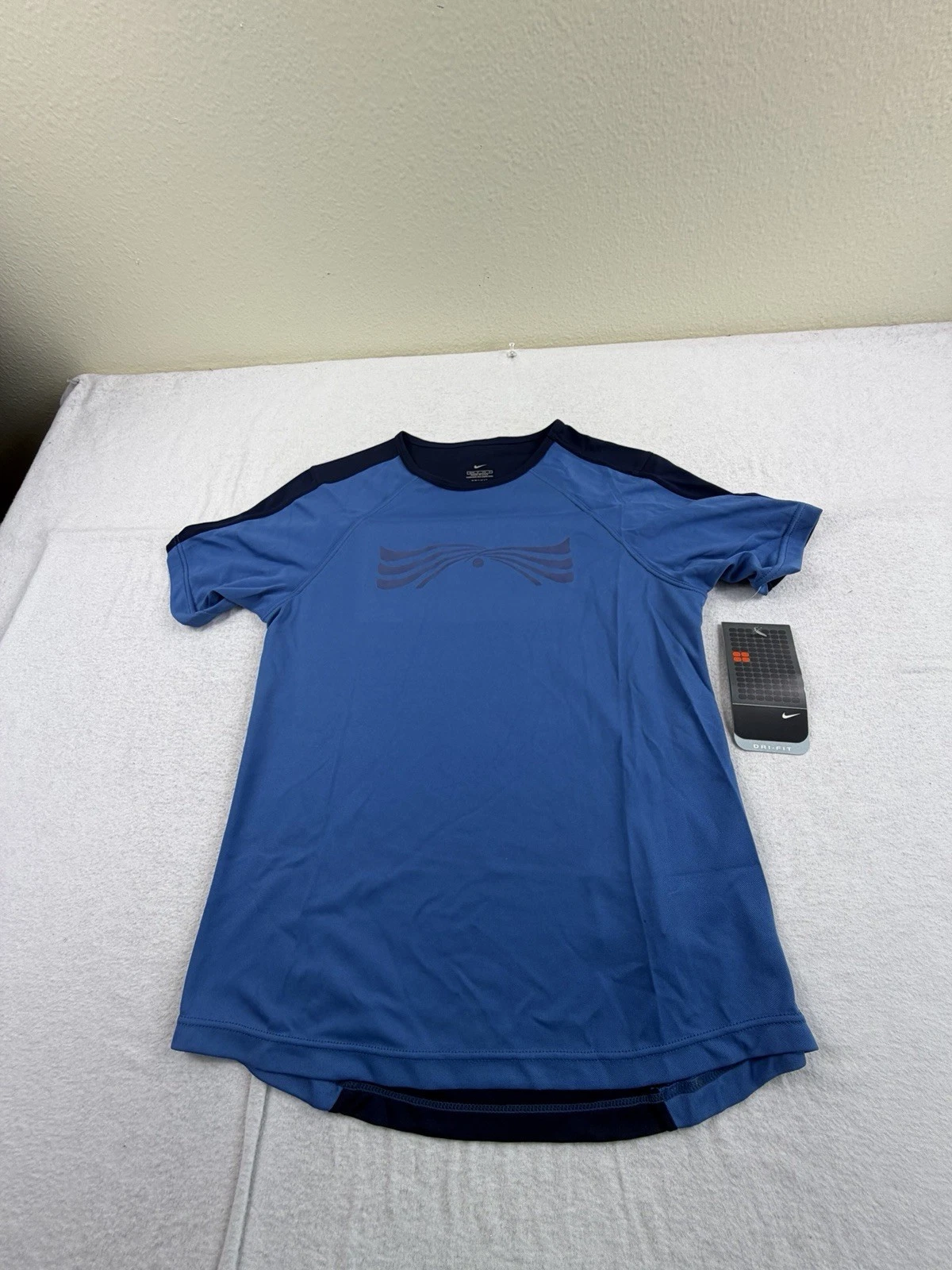 Nike Dri-FIT Women's Running Shirt Reflective Sz Sm Blue Dead stock (2001) New