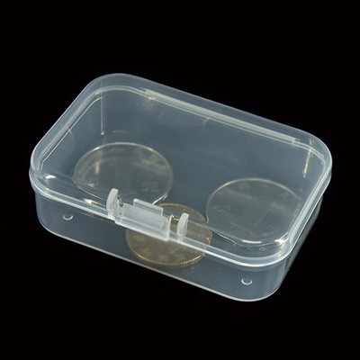 2x Rectangular Plastic Transparent Aufbewahrungsbox Perlen Schmuckbehälter Case