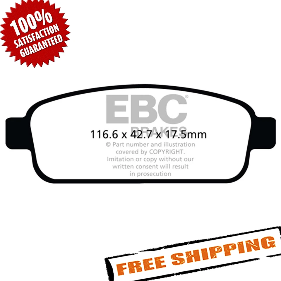 Pastillas de freno traseras EBC DP32066C Redstuff cerámica bajo polvo para Buick Cascada 16-18 Foto 2 de 4