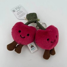 Jellycat Amuseables cherry Bag Charm Plush Key Chain Cute Gift Accessory