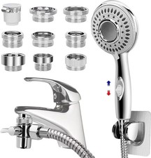 Shower Head Sink - Faucet Bathtub Hose Sprayer Attachment with 5 Adapters 79"...