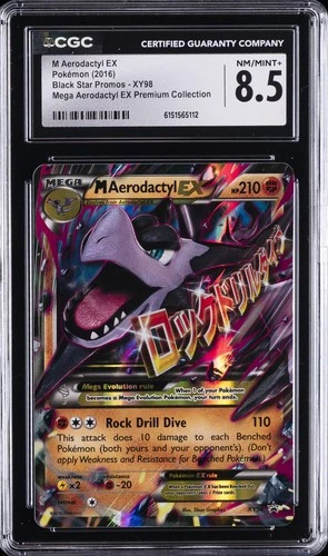 2016 POKEMON BLACK STAR PROMOS #XY98 M AERODACTYL EX CGC 8.5