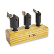 3PC FLYCUTTER SET ROUND HEAD WITH TOOLSTEEL STRAIGHT SHANK 10MM RDGTOOLS