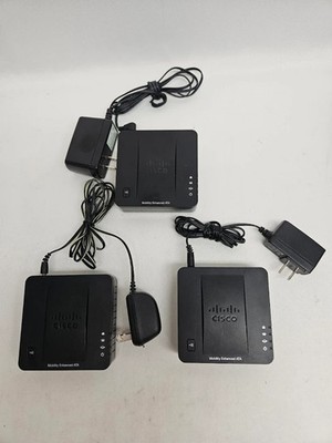 GREAT*** LOT OF 3 CISCO 232D MOBILITY ENHANCED ATA W NON-OEM 5V ADAPTERS!!!