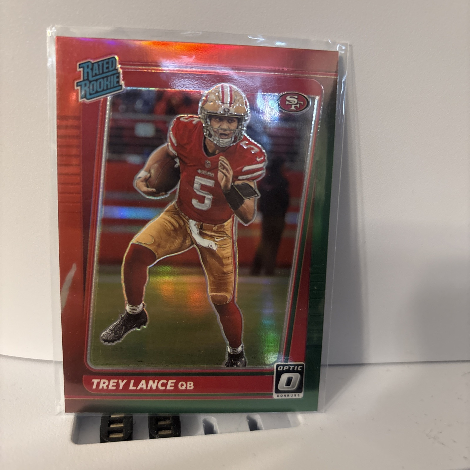 2021 Panini Donruss - Rated Rookie Optic Holo Redgreen Preview #P-254 Trey Lance