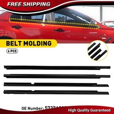 4pcs Front Rear Door Window Seal Belt Molding For 2008-2017 Mitsubishi Lancer