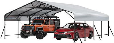 #ad #ad 20x20FT Metal Carport Heavy Duty Canopy Galvanized Steel Roof Garage Car Shelter $1099.99