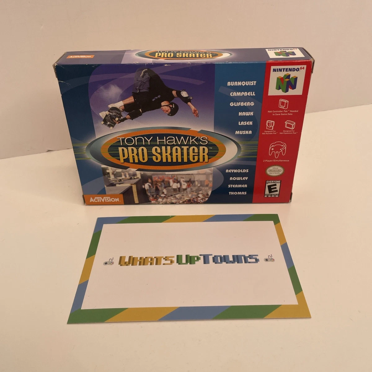 N64 Tony Hawk's Pro Skater – Complet Boîte, Manuel, Rare Et Très Bon état