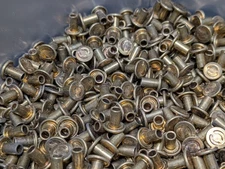 Semi Tubular Brass Rivets 9/64 Vintage Nos Qty(50)
