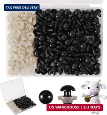 Vanblue Safety Eyes 260PCS 12mm Plastic Black Craft Eyes with Washers Teddy Bear