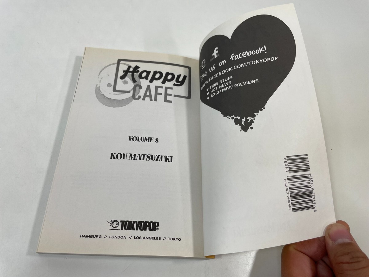 Happy Cafe Manga Vol 8 Graphic Novel Comic Book TokyoPop 2011 Kou
