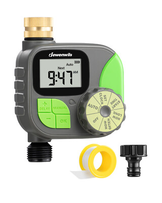 DEWENWILS Sprinkler Water Timer Outdoor Garden Hose Timer for Lawn Drip Irrigati
