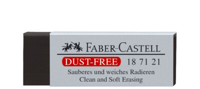 FABER-CASTELL Kunststoff Radierer DUST FREE schwarz