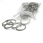 30 Plain Silver Nickel Colored 20mm Iron Double Ring S Split Key Ring Splitrings