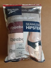 Reebok XL 5 PK Seamless Hipster Panties Underwear-Stretch Performance