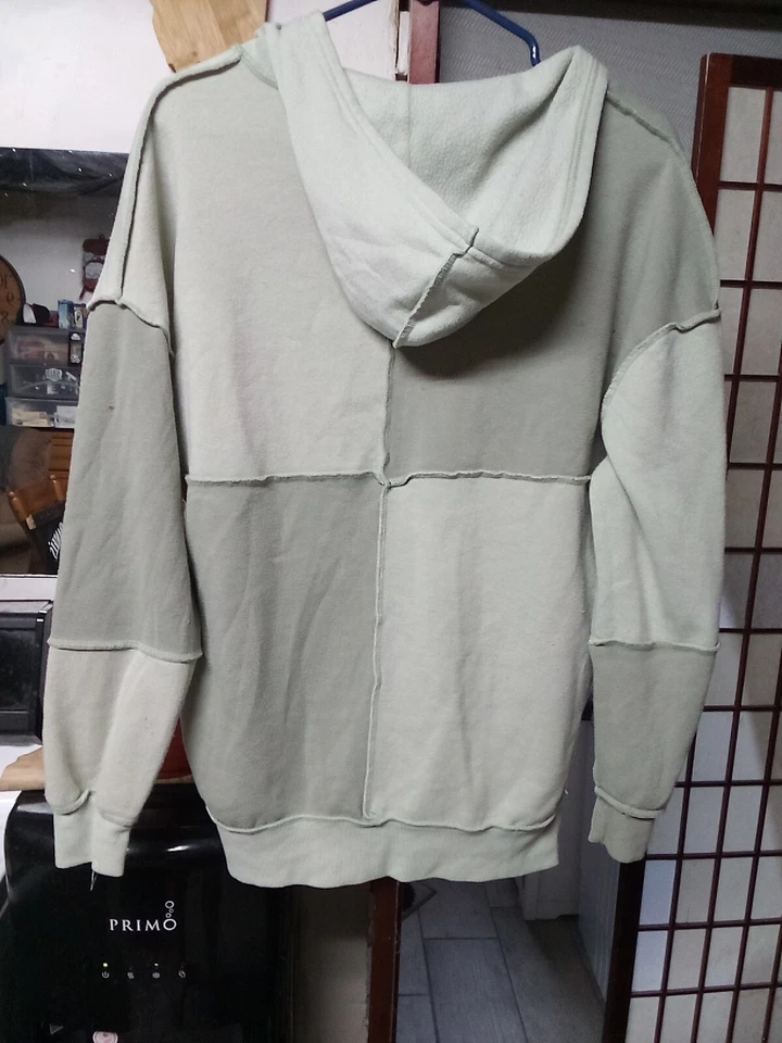 Rue 21 Boyfriend Sudadera con Capucha Verde Claro Cremallera Chaqueta Talla Pequeña Foto 4 de 4