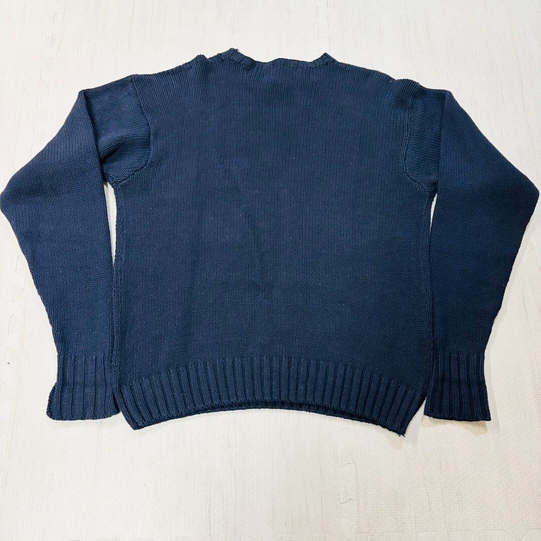 90s POLO BEAR HAND KNIT SWEATER 星条旗 Lサイズ Vintage 90s Polo Bear Ralph Lauren Knit Sweater Medium Polo