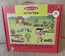 Melissa  Doug Jumbo 35 Pieces Natural Play Floor Puzzle: On the Farm EUC