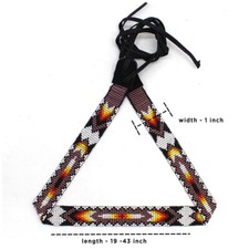 Western Seed Beaded Hat Band Fit Cowboy Hatband South West Multi Color Hat Band