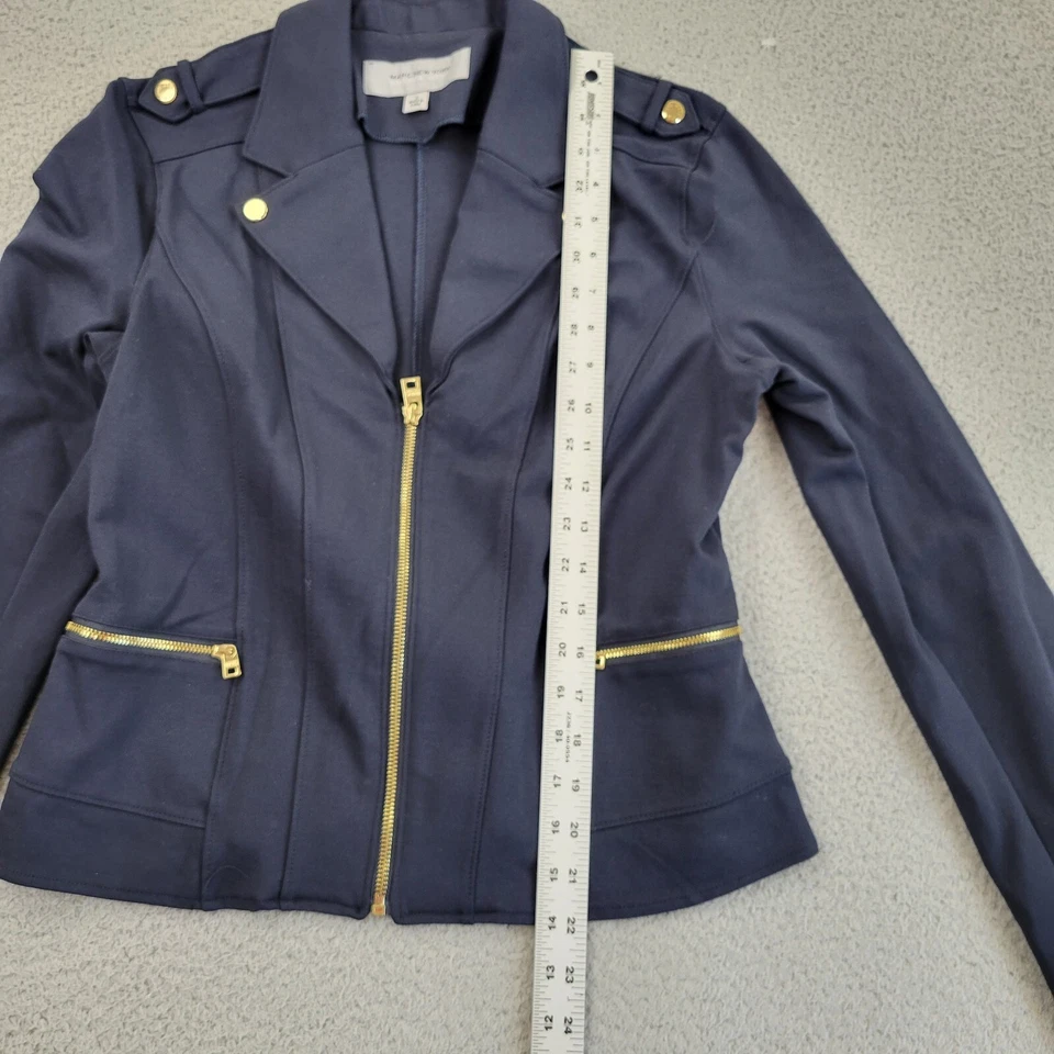 Chaqueta Blazer Marc New York Andrew Marc Mujer Pequeña Rayón Cremallera Completa Manga Larga Foto 4 de 4