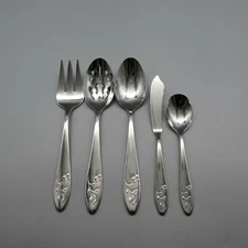 Lenox BUTTERFLY MEADOW  18/10 Stainless Flatware   5pc Serving Set New