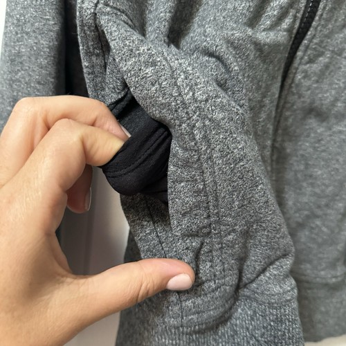 Chaqueta Lululemon Cremallera Completa Talla 8 Gris Jaspeado Detalle Cremallera - Imagen 4 de 8