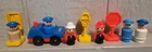 Vintage Fisher Price Little People Working Men & Accessories Fire Police Etc Lot
