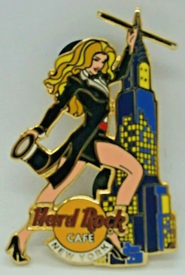 Hard Rock Cafe - Vintage HRC New York "Cabaret Dancer & Chrysler Building" pin - Image 1 of 3