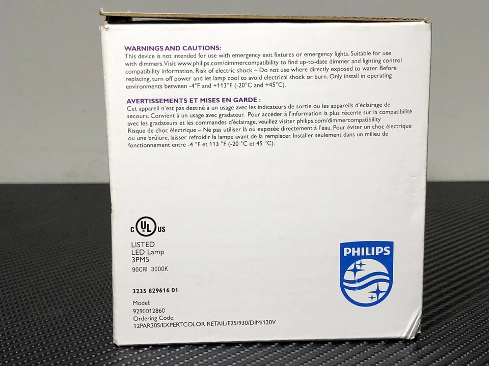 Philips 12W LED Dimmable PAR30S Expert Color 75W 880lm 3000K 90CRI 120V F25/930 - Image 4 of 4