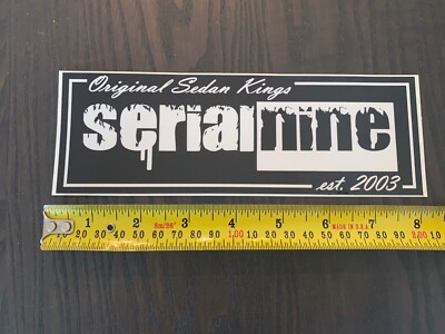 JDM SerialNine Decal Slap RARE in WHITE OEM AUTHENTIC