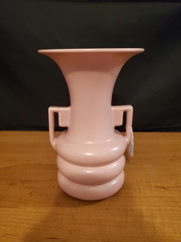 Abingdon #114 Art Deco Pottery Vase 9.5"/USA/Vintage/Matt Pink - Picture 3 of 5