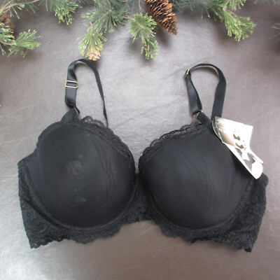 Victoria's Secret Bra 34D Red Plaid Padded Underwire Adjustable Clasp Back