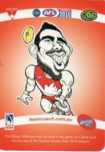 2010 Teamcoach Magic Wildcard MW-14 Adam Goodes Sydney - Picture 2 of 2