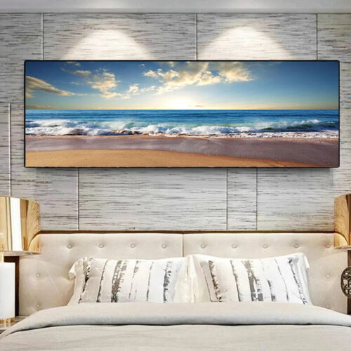 Canvas Painting Ocean Cloud Posters and Prints Wall Art Living Room Home Decor - Afbeelding 1 van 2