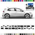 "Hexagon" Seitenstreifen Set/Dekor Universal in Wunschfarbe passenf für Golf 8