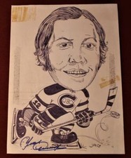 Vintage Yvan Cournoyer Montreal Canadiens Original Newspaper Caricature Art Work