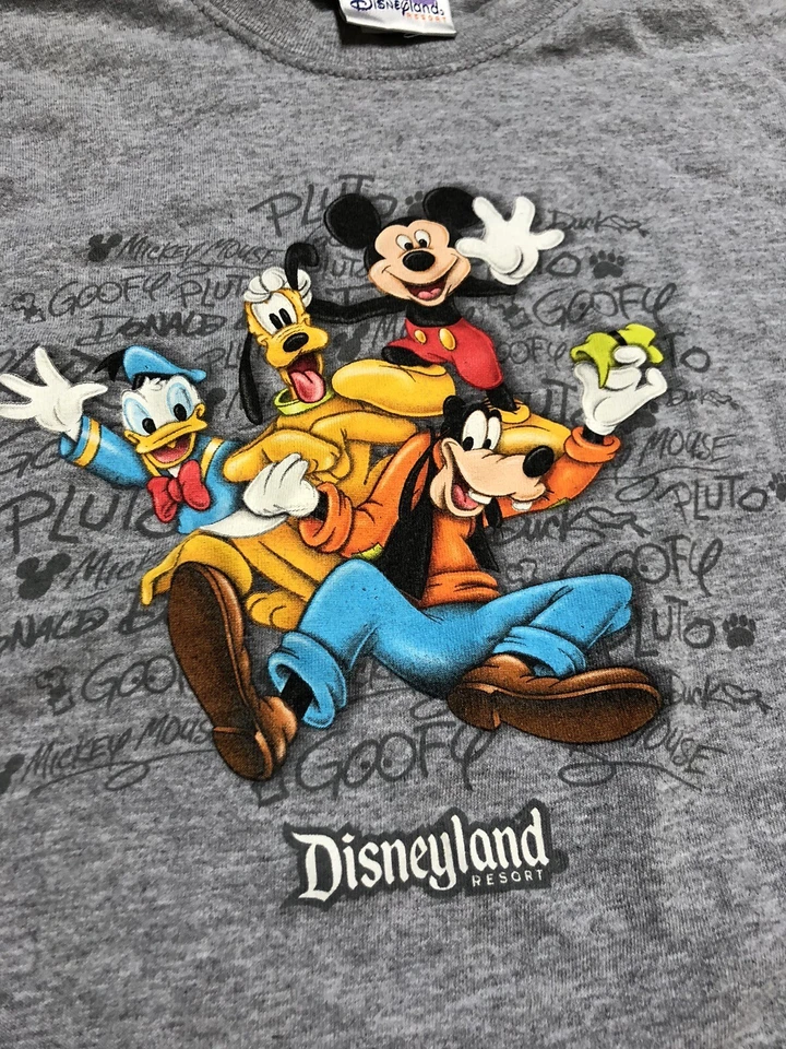 Молодежная синяя рубашка Donald Duck Goofy & Mickey Mouse Disneyland Resort размер маленький - Изображение 2 из 2