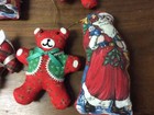 Nice Lot Of Christmas Stuffed Ornaments Santas, Horse Teddy Bears. Stocking, Dec — photo 2