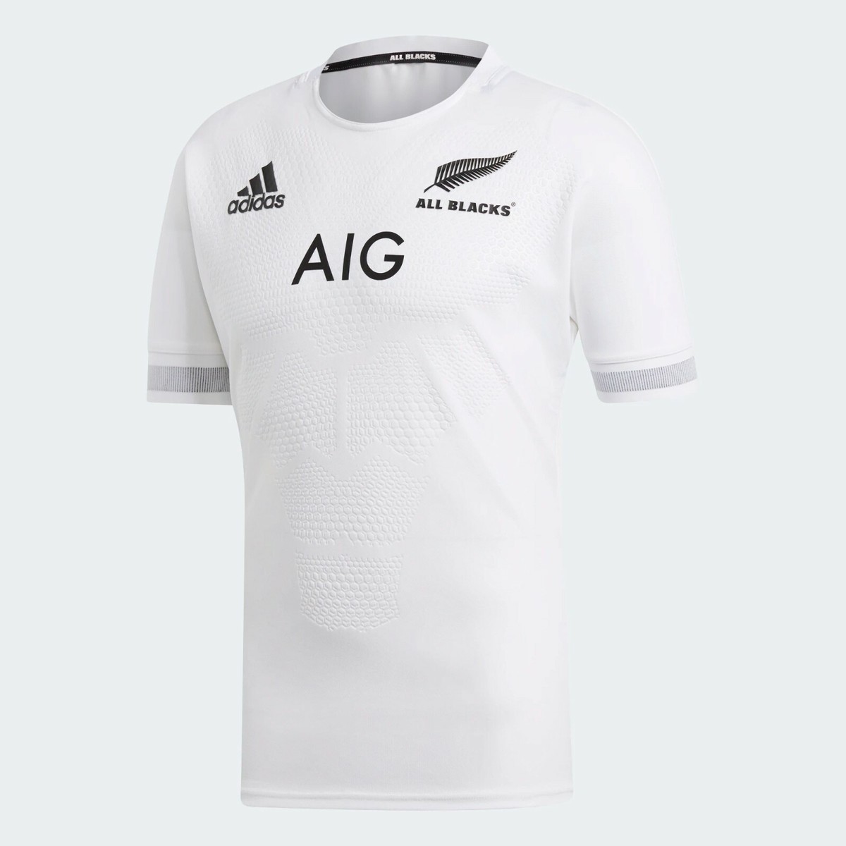 adidas Zealand All Blacks Sz L Away Authentic Jersey White