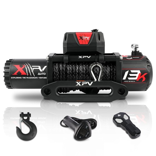 13000lb. Winch Synthetic Rope Electric Truck Winch Waterproof with Wireless R...