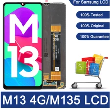 LCD Display Touch Screen Digitizer Frame For Samsung Galaxy M13 4G SM-M135F M135