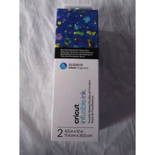 NEW Cricut Infusible Ink Transfer Sheets 2 sheets 4.5" by 12" Blue Paint Splash