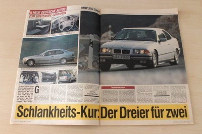 Auto Bild 04/1992 BMW 325i Coupe E36 mit 192PS in einer ersten Vorstellung auf 2