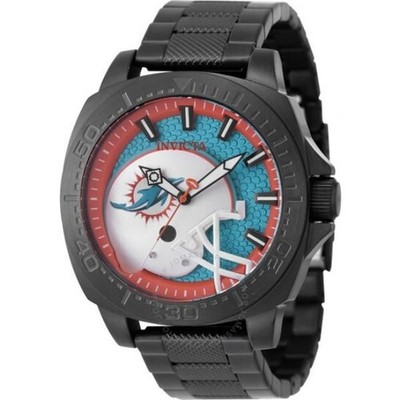 Invicta NFL Miami Dolphins47871 Mens 48mm Team Dial Quartz Stainless Steel Watch